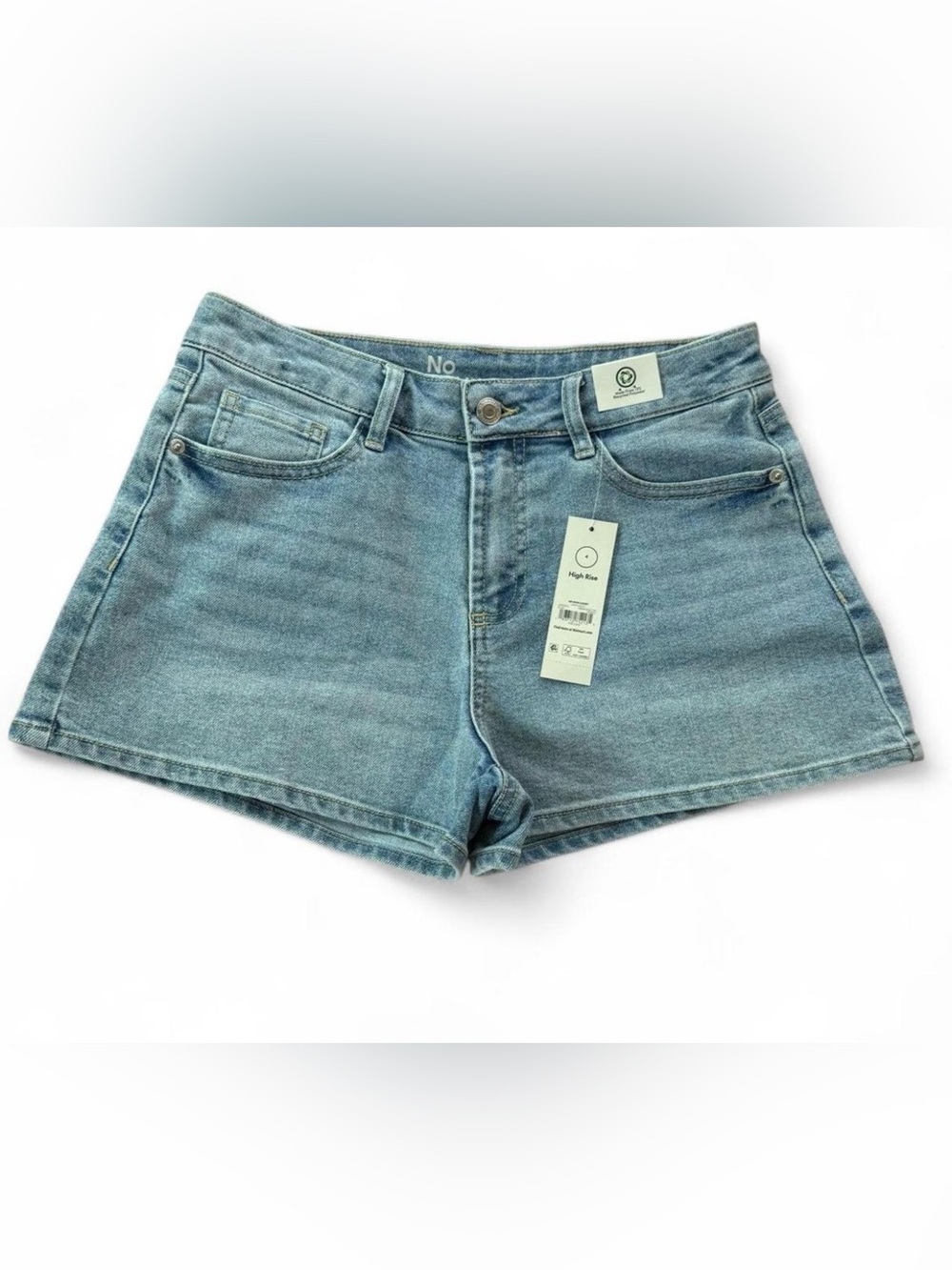 No Boundaries Light Wash High-Rise Denim Shorts